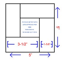 FP - Postalia Pinwheel Postage Meter Label Tapes 828, 829 for Postbase, Mini, Optimail